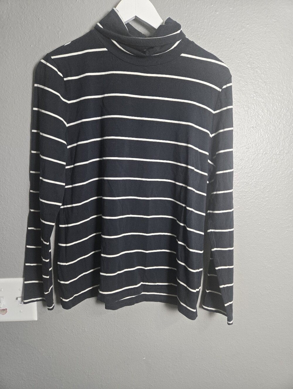 The Talbots Tee Striped Turtleneck Size Large